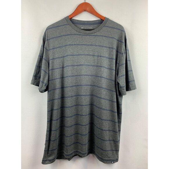 TravisMathew Mens XL Striped Gray T-Shirt - Picture 1 of 5
